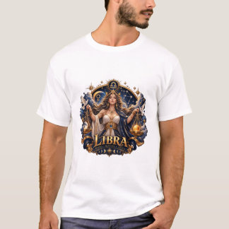 Libra Zodiac Sign Scales Celestial Astrology T-Shi T-Shirt