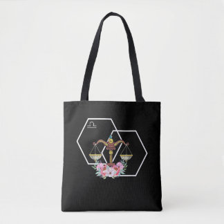 Libra Zodiac Sign September October Birthday Tote Bag