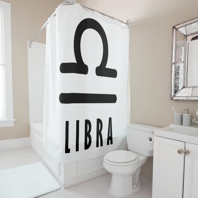 Libra zodiac sign shower curtain (In Situ)