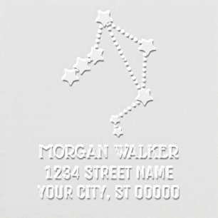 Libra Zodiac Sign Star Constellation Name Address Embosser