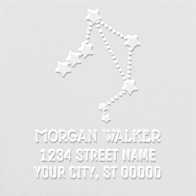 Libra Zodiac Sign Star Constellation Name Address Embosser (Design)