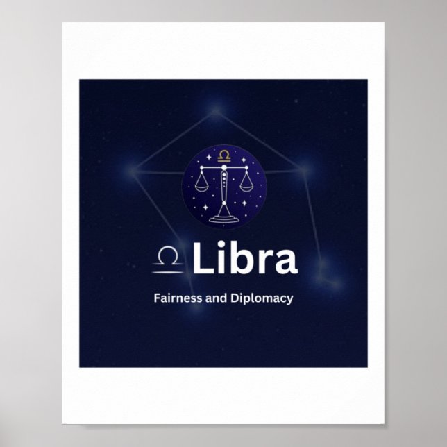Libra Zodiac Sign Sticker  (Front)