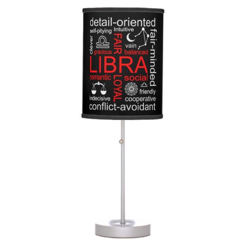 Libra Zodiac Sign Table Lamp