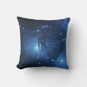 Libra zodiac sign throw pillow