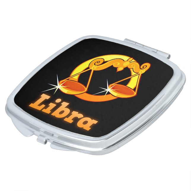 Libra zodiac sign vanity mirror (Turned)