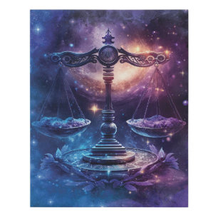 Libra Zodiac Sign Watercolor Design