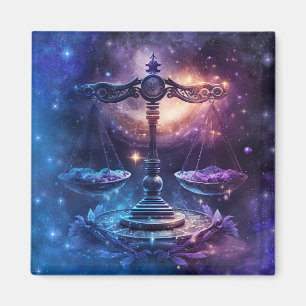 Libra Zodiac Sign Watercolor Design Magnet