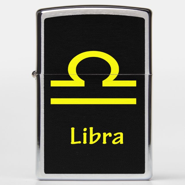 Libra zodiac sign zippo lighter (Front)