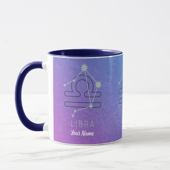 Libra Zodiac Star Sign Horoscope Constellation Mug (Left)