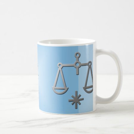 Libra Zodiac Star Sign Silver Blue Tea Coffee Coffee Mug