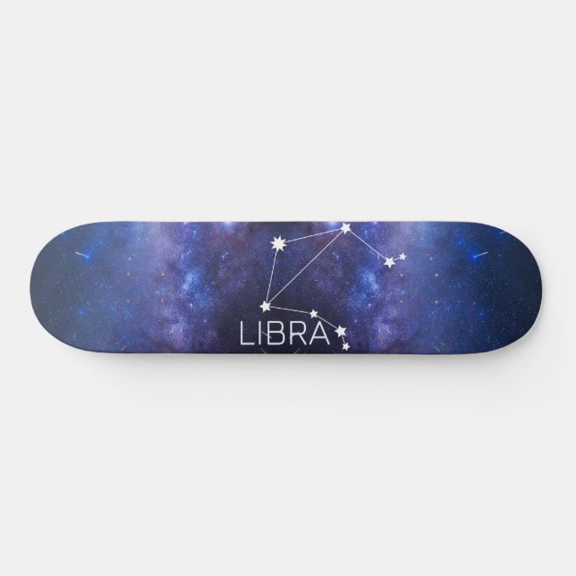 Libra Zodiac Star Sign Skateboard (Horz)