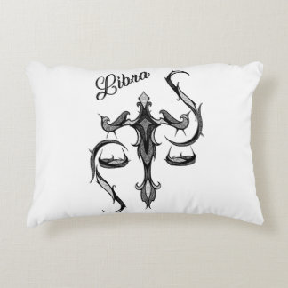 Libra Zodiac Symbol Accent Pillow