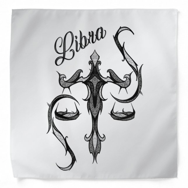 Libra Zodiac Symbol Bandana (Front)