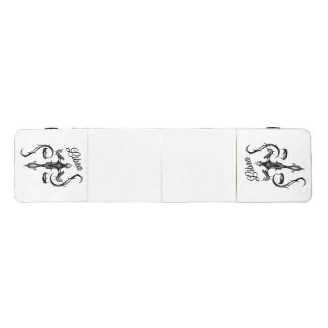 Libra Zodiac Symbol Beer Pong Table (Top)