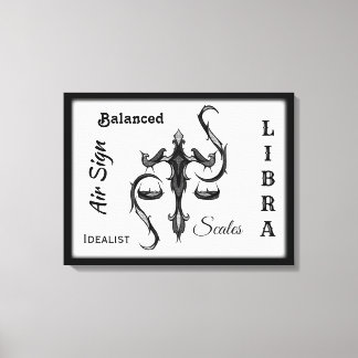 Libra Zodiac Symbol Canvas Print
