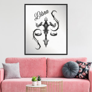Libra Zodiac Symbol Canvas Print