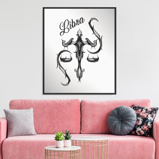 Libra Zodiac Symbol Canvas Print (Insitu(LivingRoom))