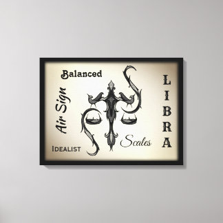 Libra Zodiac Symbol Canvas Print