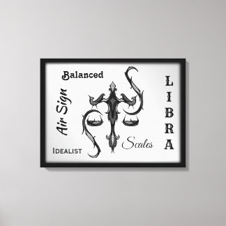 Libra Zodiac Symbol Canvas Print