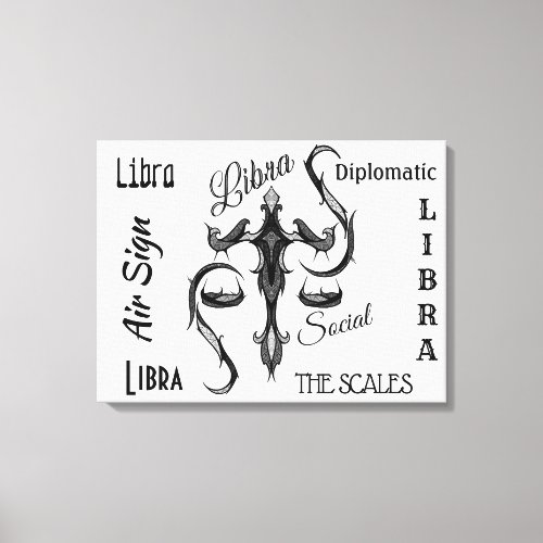 Libra Zodiac Symbol Canvas Print