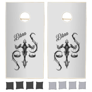 Libra Zodiac Symbol Cornhole Set