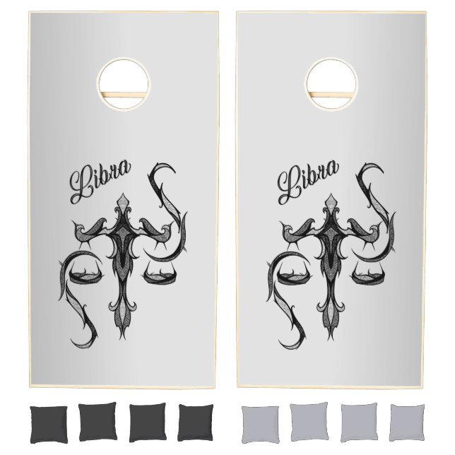 Libra Zodiac Symbol Cornhole Set (Set)