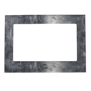 Libra Zodiac Symbol Distressed Industrial Steel Magnetic Picture Frame