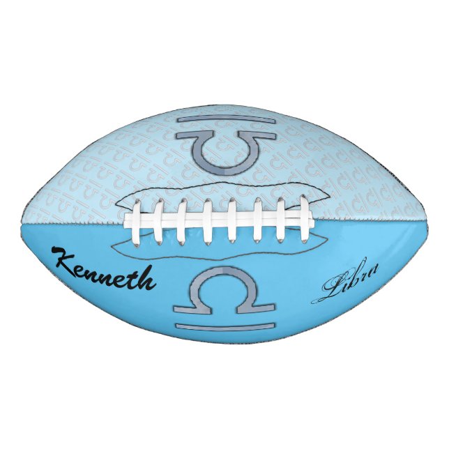Libra Zodiac Symbol Element by Kenneth Yoncich Football (Front)