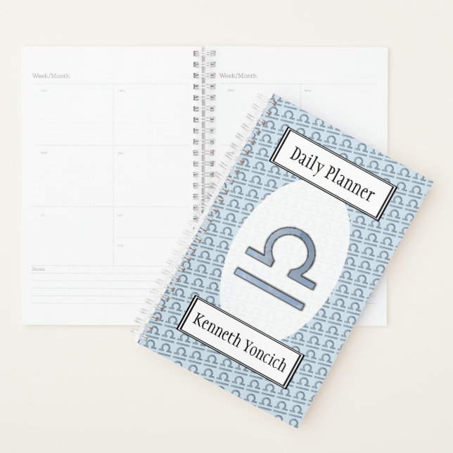 Libra Zodiac Symbol Element by Kenneth Yoncich Planner (Display)