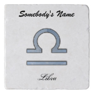 Libra Zodiac Symbol Element by Kenneth Yoncich Trivet