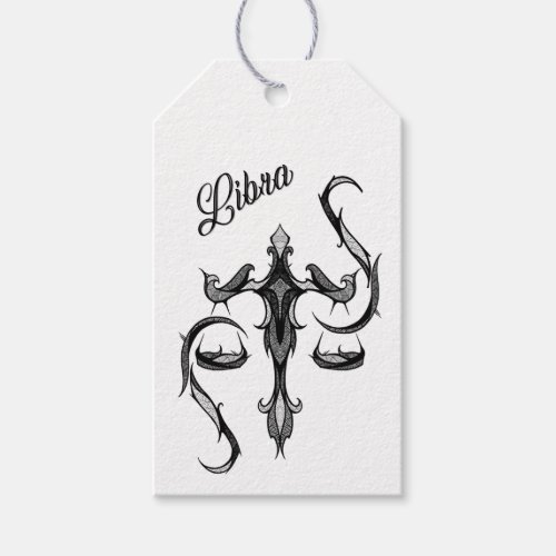 Libra Zodiac Symbol Gift Tags