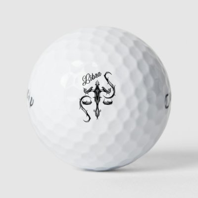 Libra Zodiac Symbol Golf Balls