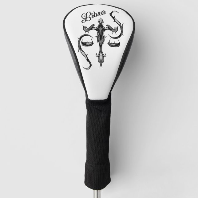 Libra Zodiac Symbol Golf Head Cover (Front)