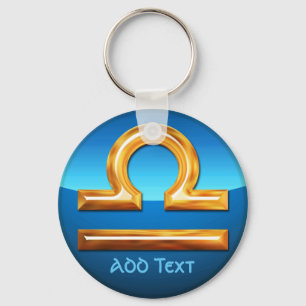 Libra Zodiac Symbol Keychain