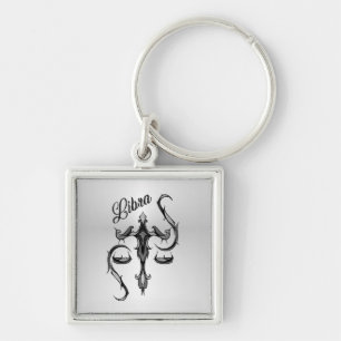 Libra Zodiac Symbol Keychain
