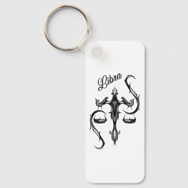 Libra Zodiac Symbol Keychain (Front)