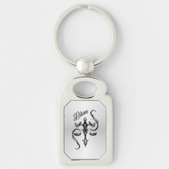 Libra Zodiac Symbol Keychain (Front)
