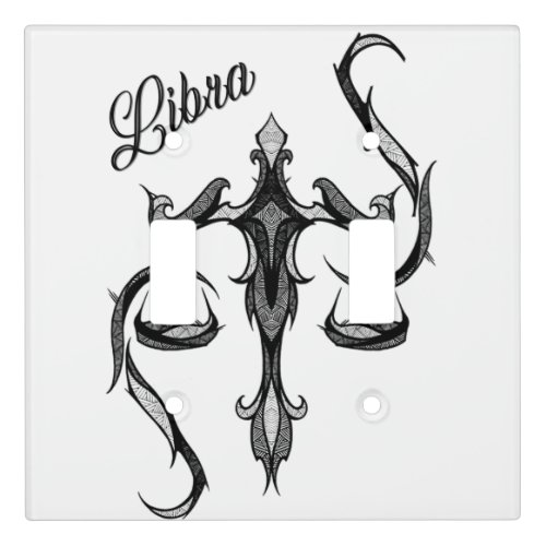Libra Zodiac Symbol Light Switch Cover