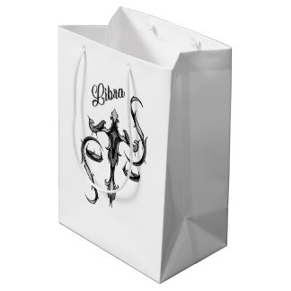 Libra Zodiac Symbol Medium Gift Bag