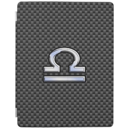 Libra Zodiac Symbol on Carbon Fiber Print iPad Smart Cover