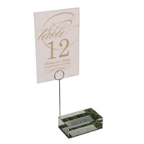 Libra Zodiac Symbol on Green Digital Camouflage Place Card Holder