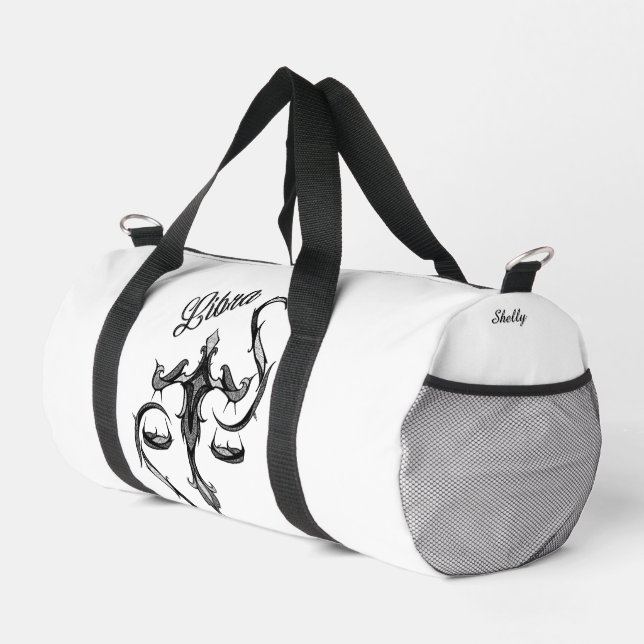 Libra Zodiac Symbol Personal Duffle Bag (Right Corner)