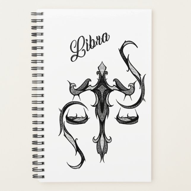 Libra Zodiac Symbol Planner (Front)