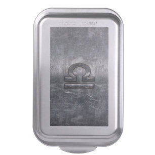 Libra Zodiac Symbol Silver Steel Style Cake Pan