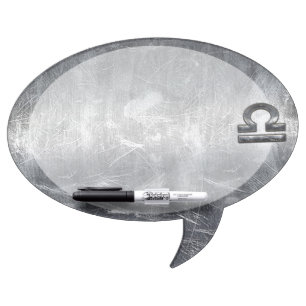 Libra Zodiac Symbol Silver Steel Style Dry-Erase Board
