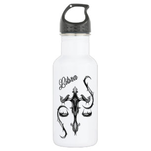 Libra Zodiac Symbol Stainless Steel Water Bottle