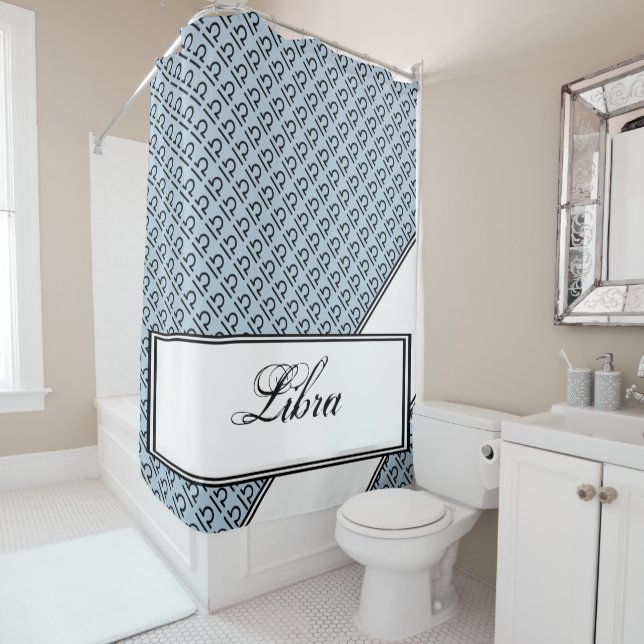 Libra Zodiac Symbol Standard by Kenneth Yoncich Shower Curtain (In Situ)