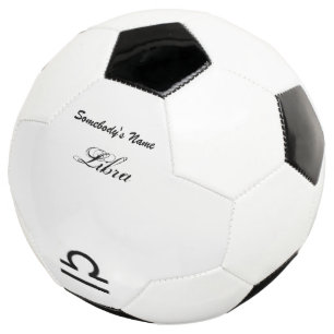 Libra Zodiac Symbol Standard by Kenneth Yoncich Soccer Ball