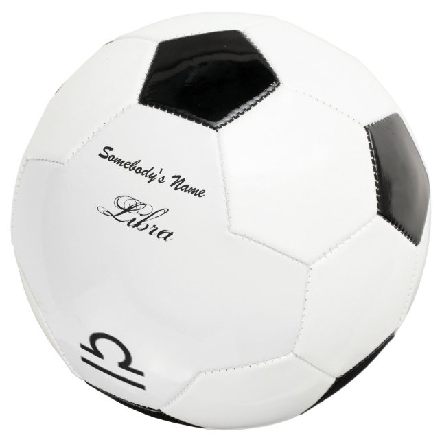 Libra Zodiac Symbol Standard by Kenneth Yoncich Soccer Ball (Three Quarter)
