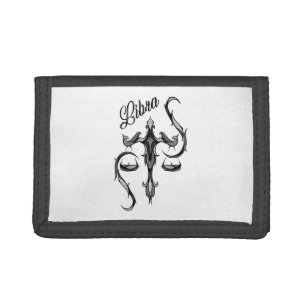 Libra Zodiac Symbol Tri-fold Wallet